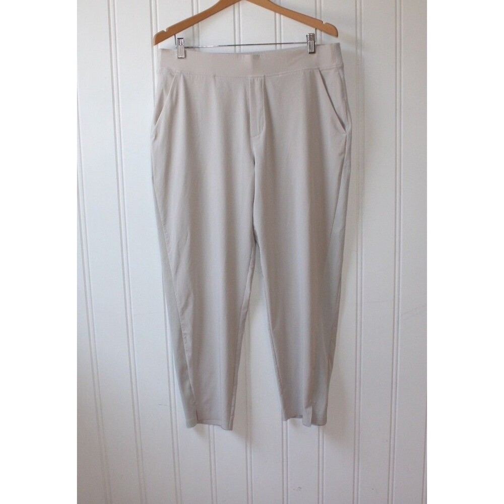 ATHLETA Brooklyn Ankle Pant Size 16 Abalone Grey Pants #198671 Travel Pull On